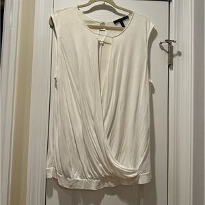 BCBGMaxAzria Cream Drape Blouse